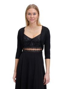 Vera Mont Damen Bolerojacke "Vera Mont Bolero-Jacke figurbetont", schwarz, festlich, Gr. 38, Jersey, Obermaterial: 92% Viskose, 8% Elasthan. Besatz: