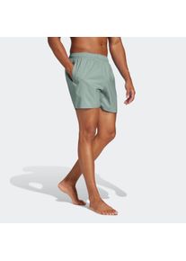 Herren Badeshorts "SOLID CLX SHORTLENGTH", grün, sportlich, Gr. S, adidas Performance, Gewirkt, Obermaterial: 100% Polyester, Badehosen