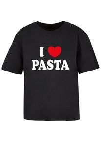 MISS TEE Herren T-Shirt "Miss Tee Pasta LOVE Tee", schwarz, casual, Gr. M, bedruckt, 100% Baumwolle, Shirts