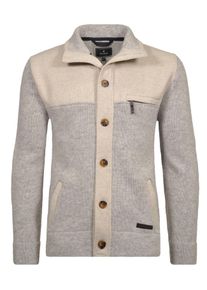 Ragman Herren Collegejacke, grau, Gr. XL, 70% Wolle 30% Nylon, Jacken