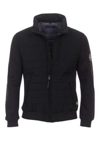 Casamoda Herren Sweatjacke "Casamoda Materialmixjacke uni", blau, Gr. M, 60% Baumwolle, 40% Polyester, Sweatjacken