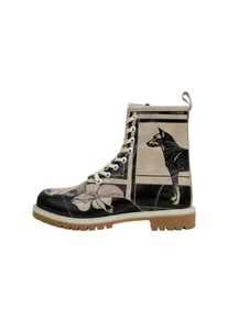 DOGO Damen Schnürboots "Boots Bad Boy Damen Boots / Female", Gr. 39, schwarz, Lederimitat, Schuhe, Vegan