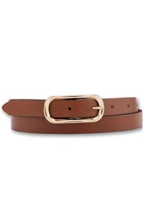 Bernd Götz BERND GÖTZ Damen Ledergürtel, braun, casual,casual,feminin,klassisch, Gr. 100, unifarben, Rindsleder, Gürtel, mit ovaler Goldschließe