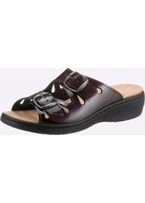 CLASSIC Damen Pantolette, Gr. 37, rot, Lackleder, Schuhe