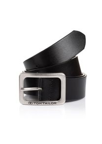 Tom Tailor Damen Ledergürtel "TTEVE", schwarz, casual,klassisch, Gr. 75, unifarben, Rindsleder, Gürtel, 4 cm breiter Damen Ledergürtel, kalssiches