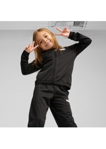 Puma Kinder Trainingsanzug "ESS NO.1 LOGO POLY SUIT PS", schwarz, sportlich, Gr. 122, colorblocking, Trikot, Obermaterial: 100% Polyester, Sportanzüge