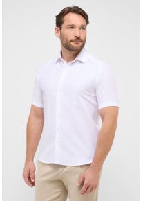 Eterna Herren Kurzarmhemd "COMFORT FIT", weiß, Gr. 42, Twill, 59% Baumwolle, 41% Leinen, Hemden, EASY IRON (bügelleicht)