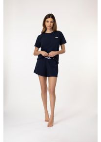 Fila Damen Shorty, Gr. XS, blau, Jersey, Obermaterial: 100% Baumwolle. Obermaterial 2: 100% Baumwolle, unifarben, modisch, Homewear-Sets, aus Reiner