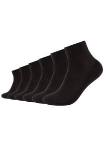 Camano Herren Kurzsocken "ca-soft", Gr. 35, schwarz, Baumwollmischung, unifarben, Socken, mit verstärktem Zehenbereich