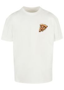 Merchcode Herren T-Shirt "Merchcode Herren Pizza Comic Heavy Oversized Tee", weiß, casual, Gr. S, bedruckt, 100% Baumwolle, Shirts