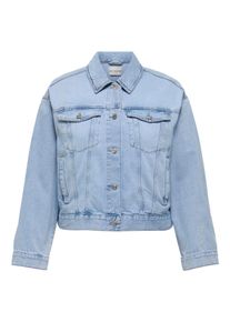 Only CARMAKOMA Damen Jeansjacke "CARROBYN L/S DNM JACKET TAI", blau, modisch, Gr. 50, unifarben, Denim/Jeans, Obermaterial: 100% Baumwolle, Jacken