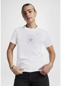 Converse Damen T-Shirt "FLORAL CHUCK TAYLOR T-SHIRT", weiß, sportlich, Gr. XXL, Obermaterial: 100% Baumwolle, Shirts
