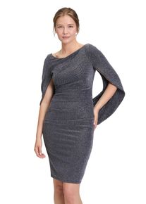 Vera Mont Damen Cocktailkleid "Vera Mont Cocktailkleid im Glitzer-Look", blau, elegant, Gr. 48, Jersey, Obermaterial: 87% Polyamid, 9% Polyester