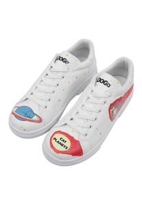 DOGO Damen Sneaker "Ace Sneakers The Wise Owl Damen Sneaker / Female", Gr. 36, rot, Lederimitat, casual, Schuhe, Vegan