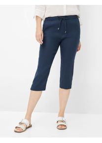 Damen Culotte "Style PHILIPPA CAPRI", blau, Gr. 20, RAPHAELA BY Brax, 61% Leinen, 18% Viskose, 18% Baumwolle, 3% Elasthan, Hosen