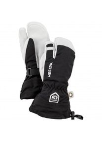 Hestra Army Leather Heli Ski 3 Finger Handschuhe Kinder (Gr 6 |schwarz |wasserdicht)