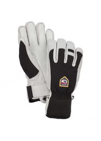 Hestra Army Leather Patrol 5 Finger Handschuhe Hochtouren (Gr 8 |grau/schwarz |wasserdicht)