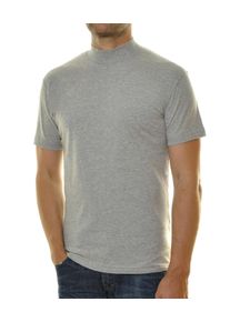 Ragman Herren Stehkragenshirt, grau, klassisch, Gr. L, Baumwolle, Shirts