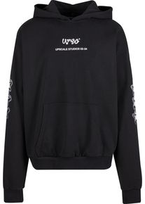 Herren Kapuzensweatshirt "Upscale by Mister Tee Peace&Love Ultra Heavy Oversize Hoodie", schwarz, Gr. M, UPSCALE BY MISTER TEE, bedruckt, 100%