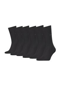 Herren Socken "CK MEN SOCK CASUAL FLAT KNIT 6P ECOM", Calvin Klein Jeans, Gr. 39, schwarz, Baumwollmischung, Socken, Calvin Klein Monogramm-Logo auf