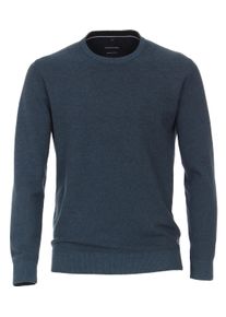 Casamoda Herren Strickpullover "Casamoda Pullover uni", blau, Gr. M, 90% Baumwolle, 10% Polyamid, Pullover