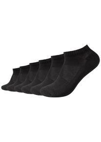 Camano Herren Kurzsocken "ca-soft", Gr. 43, schwarz, Baumwollmischung, unifarben, Socken, mit verstärktem Zehenbereich