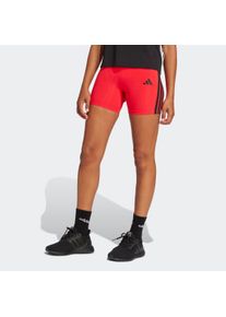 Damen Trainingstights "W 3S SJ BK SHO", rot, sportlich, Gr. L, adidas Sportswear, Obermaterial: 90% Baumwolle, 10% Elasthan, Hosen