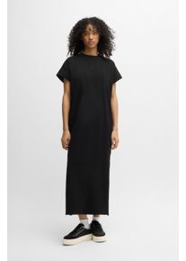 HUGO BLUE Damen Jerseykleid "Nalle", schwarz, modisch, Gr. S, unifarben, Jersey, Obermaterial: 100% Baumwolle, Kleider, Oversized mit Schlitz, mit