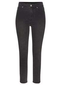 Lascana Damen Jeansleggings, schwarz, modisch, Gr. 34, Denim/Jeans, Obermaterial: 74% Baumwolle, 24% Polyester, 2% Elasthan, Jeans, 7/8-Länge in