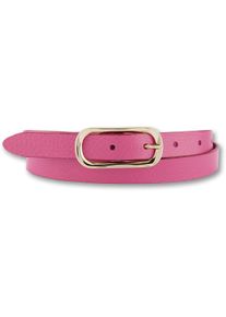 Bernd Götz BERND GÖTZ Damen Ledergürtel, pink, casual,casual,feminin,klassisch, Gr. 85, unifarben, Rindsleder, Gürtel, mit ovaler Goldschließe