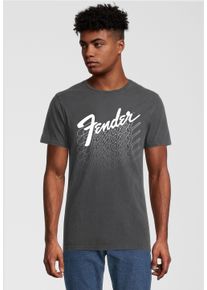 Recovered Herren T-Shirt "Fender Logo Repeat Fade", grau, casual, Gr. S, bedruckt, 100% Baumwolle, Shirts, mit angesagtem Logoprint