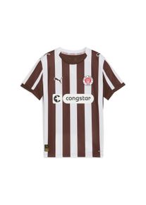 Puma Kinder Trainingstop "FCSP HOME JERSEY JR", braun, sportlich, Gr. 128, gestreift, Web, Obermaterial: 100% Polyester, Tops