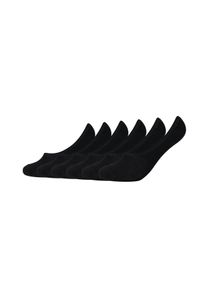 s.Oliver Herren Füßlinge "essentials", Gr. 39, schwarz, Baumwollmischung, unifarben, Socken, mit rutschfester Silikonschicht