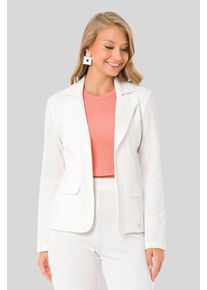 Cipo & Baxx CIPO & BAXX Damen Jackenblazer "Jacken", beige, casual, Gr. L, unifarben, 50% Baumwolle;45% Polyester;5% Elasthan, Blazer, im unifarbenen Look