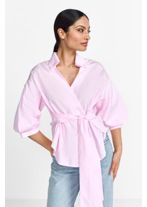 RICHROYAL Damen Klassische Blusespring blush, casual, Gr. 40, unifarben, Web, Obermaterial: 100% Baumwolle, Blusen, Mit überschnittener Schulter und