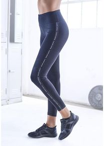 active by Lascana LASCANA ACTIVE Leggings schwarz Gr. L (44/46) für Damen. Mit Logoschriftzug, Logodruck. Figurbetont. Nachhaltig.