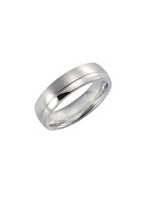 ZEEme Stainless Steel Ring Edelstahl glanz/mattiert 6mm breit