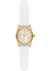 Michael Kors Damen Quarzuhr "MICRO PETITE LEXINGTON"weiß, Armbanduhren, Armbanduhr, Damenuhr, Lederarmband, analog