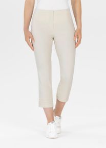Stehmann Damen 3/4-Hose "Ina"kalklight,1037, casual, Gr. 42, unifarben, Web, Obermaterial: 65% Viskose, 30% Polyamid, 5% Elasthan, Hosen, 3/4-Länge