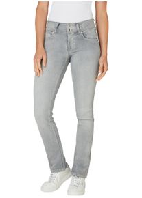 Pepe Jeans Damen Slim-fit-Jeans "SLIM JEANS LW"dirty grau used, casual, Gr. 26, Denim/Jeans, Obermaterial: 92% Baumwolle, 6% Polyester, 2% Elasthan,