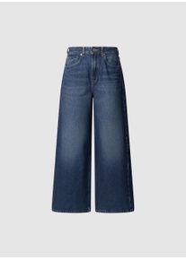 Pepe Jeans Damen Schlagjeans "WIDE LEG JEANS UHW"used tiefblau, casual, Gr. 26, Denim/Jeans, Obermaterial: 100% Baumwolle, Jeans