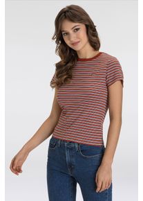 Levi's LEVI'S Damen T-Shirt "ESSENTIAL HM SS TEE"ooo la la stripe pic, casual, Gr. XS, Jersey, Obermaterial: 100% Baumwolle, Shirts, Taillierter Schnitt