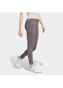 Damen Trainingstights "W BL SJ LEG"grau strata, weiß, sportlich, Gr. L, adidas Sportswear, Obermaterial: 90% Baumwolle, 10% Elasthan, Hosen,