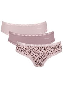 Sloggi Damen Slip "GO Crush Hipster C3P", Gr. L1, multiple colours, Single Jersey, Obermaterial: 95% Polyamid, 5% Elasthan, mehrfarbig, Unterhosen,