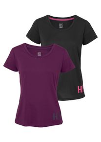 H.I.S. H.I.S Damen Funktionsshirtschwarz, pflaume, sportlich, Gr. 40, Obermaterial: 100% Polyester, Shirts, figurbetonter Schnitt, sportlicher Look, mit