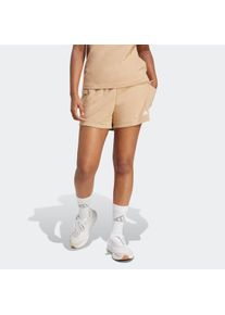 Damen Shorts "W SL FT SHO"warm sandstone, weiß, sportlich, Gr. S, adidas Sportswear, Obermaterial: 70% Baumwolle, 30% Polyester, Hosen