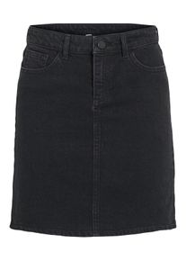 Vila Damen Jeansrock "VIKAJA JAF LBD DENIM SKIRT- NOOS"schwarz denim detail:wash 338, casual, Gr. 34, unifarben, Denim/Jeans, Obermaterial: 99%