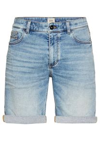 Camel Active Herren Bermudasbleach blau, casual, Gr. 32, unifarben, Denim/Jeans, Obermaterial: 86% Baumwolle, 13% Polyester, 1% Elasthan, Hosen, im