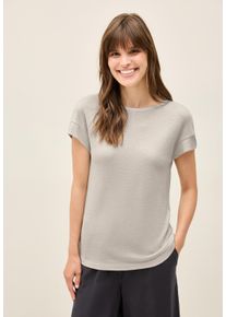 Cecil Damen T-Shirt, beige, casual, Gr. XXL, glänzend, Stoff, 82% Viskose, 10% Metallisierte Fasern, 8% Polyamid, Shirts, mit U-Boot-Ausschnitt