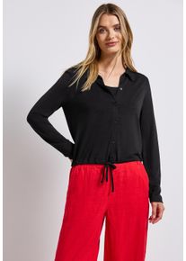 Street One Damen Cardigan, schwarz, casual, Gr. 44, unifarben, Stoff, 80% Polyester, 20% Viskose, Strickjacken, mit Knopfleiste